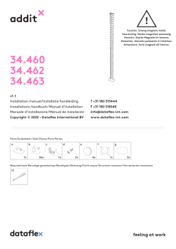 Dataflex 34.463 Addit cable guide sit-stand 130 cm set Installation manuel