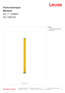 Leuze DC-1600-S2 Gerätesäule Manuel utilisateur