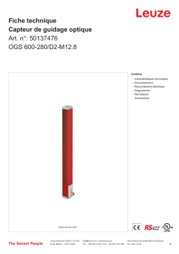 Leuze OGS 600-280/D2-M12.8 Optischer Spurführungssensor Manuel utilisateur