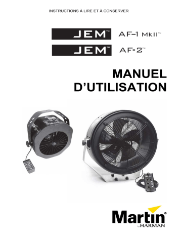 JEM AF-2 | Martin JEM AF-1 MkII Manuel utilisateur | Fixfr