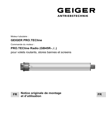 GEIGER PRO.TECline SpindleRadio Mode d'emploi | Fixfr