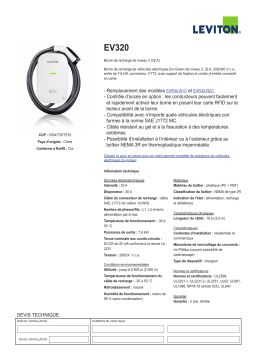 Leviton EV320 Charger spécification