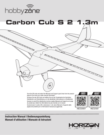 HobbyZone HBZ320001 Carbon Cub S 2 1.3m RTF Basic Manuel utilisateur | Fixfr
