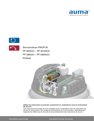 AUMA PF-M25(X) – PF-M100(X)/PF-Q80(X) – PF-Q600(X) Mode d'emploi | Fixfr