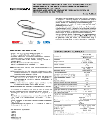 gefran HWF Fiche technique | Fixfr