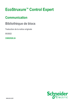 Schneider Electric EcoStruxure™ Control Expert - Communication, Bibliothèque de blocs Mode d'emploi