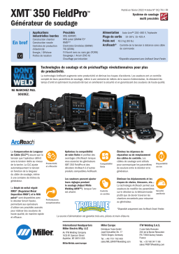 Miller XMT® 350 FieldPro™ spécification