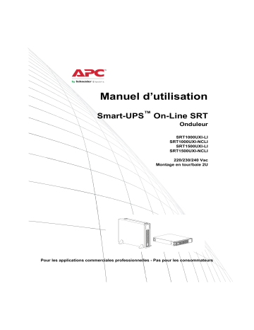 Schneider Electric Smart-UPS On-Line Mode d'emploi | Fixfr