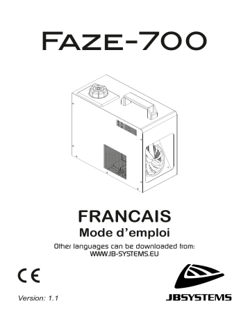JB systems FAZE-700 Fazer Mode d'emploi | Fixfr