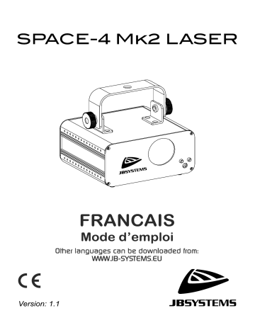 JB systems SPACE-4 Mk2 LASER Mode d'emploi | Fixfr