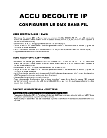 JB systems ACCU DECOLITE IP Guide d'installation | Fixfr