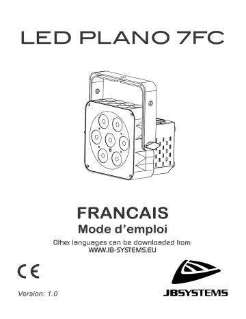 LED PLANO 7FC-BLACK | JB systems LED PLANO 7FC-WHITE Stage Lighting Manuel du propriétaire | Fixfr