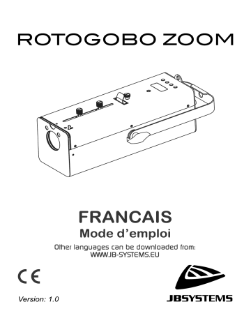 JB systems ROTOGOBO ZOOM Mode d'emploi | Fixfr