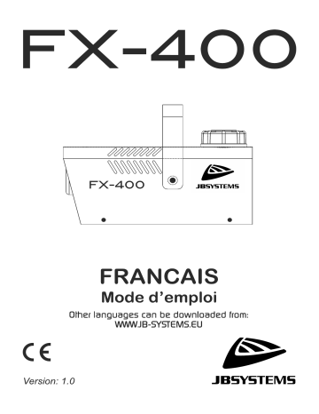 JB systems FX-400 Fogger Manuel du propriétaire | Fixfr