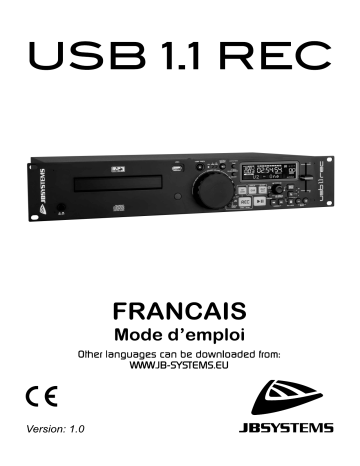 JB systems USB 1.1 REC Audio Player Manuel du propriétaire | Fixfr