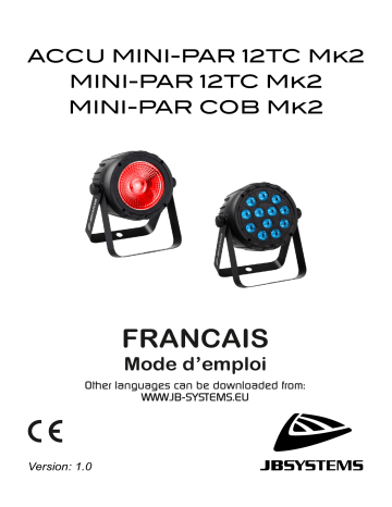 MINI-PAR 12TC Mk2 | ACCU MINI-PAR 12TC Mk2 | JB systems MINI-PAR COB Mk2 Stage Lighting Mode d'emploi | Fixfr