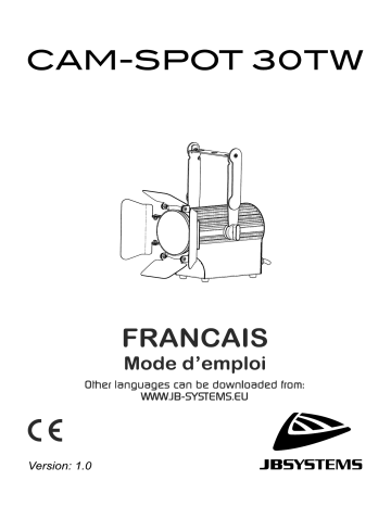 JB systems CAM-SPOT 30TW Stage Lighting Mode d'emploi | Fixfr