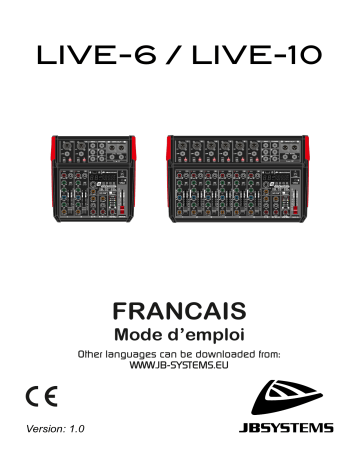 LIVE-6 | JB systems LIVE-10 Mixer Mode d'emploi | Fixfr