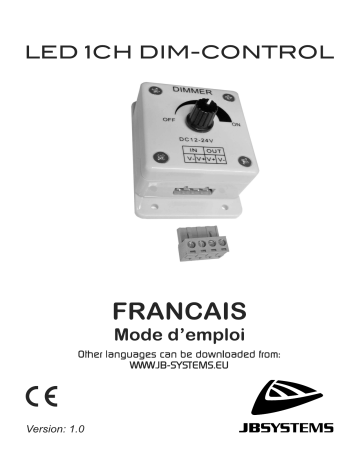 JB systems LED 1CH DIM-CONTROL Manuel du propriétaire | Fixfr