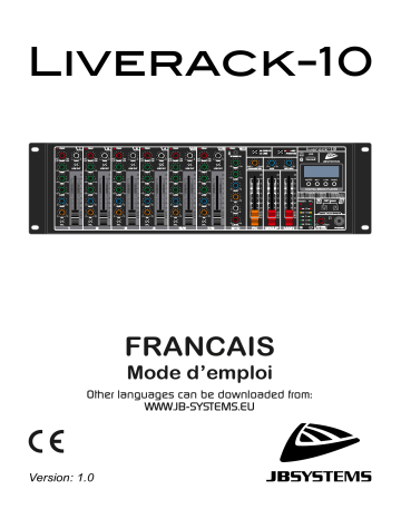 JB systems LIVERACK-10 Mixer Mode d'emploi | Fixfr