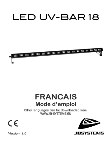 JB systems LED UV-BAR 18 Manuel du propriétaire | Fixfr