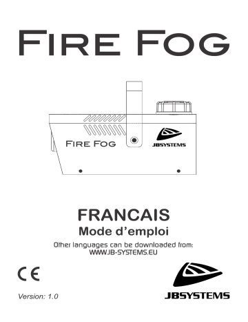 JB systems FIRE FOG Fogger Manuel du propriétaire | Fixfr
