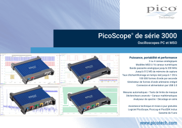 PicoScope 3403D MSO | PicoScope 3403D | PicoScope 3204D MSO | PicoScope 3204D | PicoScope 3205D MSO | PicoScope 3205D | PicoScope 3406D MSO | PicoScope 3406D | PicoScope 3404D MSO | PicoScope 3404D | PicoScope 3405D MSO | PICO PicoScope 3203D MSO Fiche technique | Fixfr
