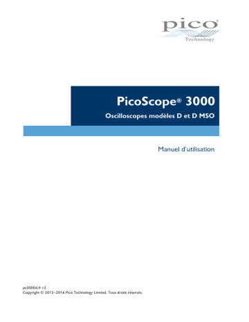 PicoScope 3403D MSO | PicoScope 3403D | PicoScope 3204D MSO | PicoScope 3204D | PicoScope 3205D MSO | PicoScope 3205D | PicoScope 3406D MSO | PicoScope 3406D | PicoScope 3404D MSO | PicoScope 3404D | PicoScope 3405D MSO | PICO PicoScope 3203D MSO Mode d'emploi | Fixfr