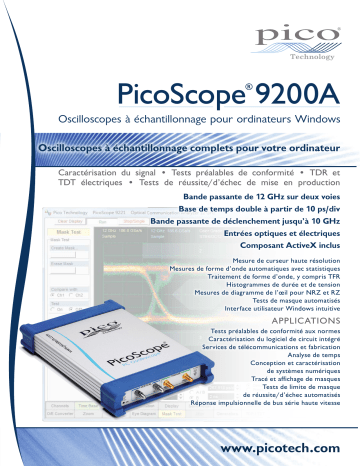 PICO PicoScope 9221A Fiche technique | Fixfr