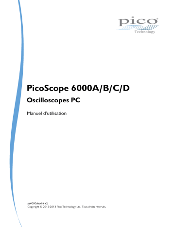 PicoScope 6403D | PicoScope 6404C | PicoScope 6402C | PicoScope 6403C | PicoScope 6404D | PICO PicoScope 6402D Mode d'emploi | Fixfr