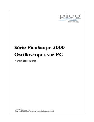 PicoScope 3206 | PicoScope 3424 | PicoScope 3224 | PicoScope 3204 | PICO PicoScope 3205 Mode d'emploi | Fixfr