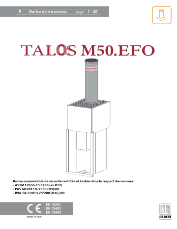 Fadini talos-m50.efo Manuel utilisateur | Fixfr