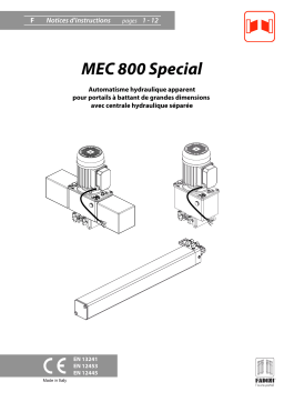 Fadini mec800special Manuel utilisateur