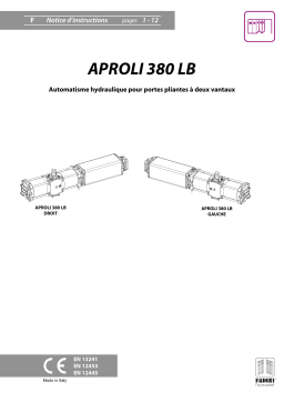 Fadini aproli380lb Manuel utilisateur