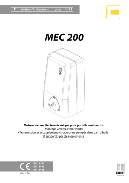 Fadini MEC200 Manuel utilisateur