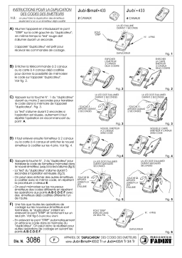 Fadini jubi433 dup Manuel utilisateur