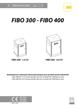 Fadini fibo300-fibo400 Manuel utilisateur