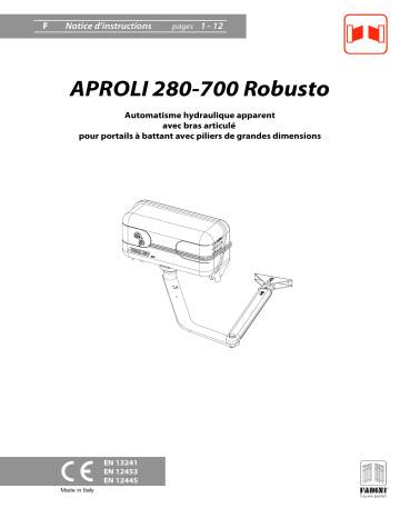 Fadini aproli280-700robusto Manuel utilisateur | Fixfr
