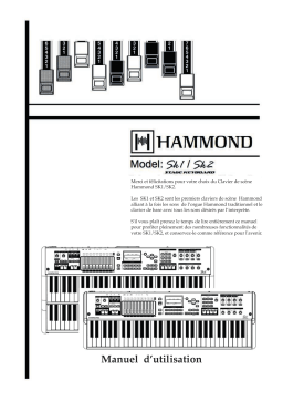 Hammond SK1 Stage Keyboard Manuel du propriétaire