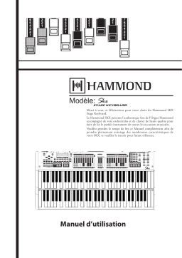 Hammond SKX Professional Double-manual Stage Keyboard Manuel du propriétaire