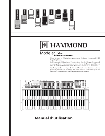 Hammond SKX Professional Double-manual Stage Keyboard Manuel du propriétaire | Fixfr