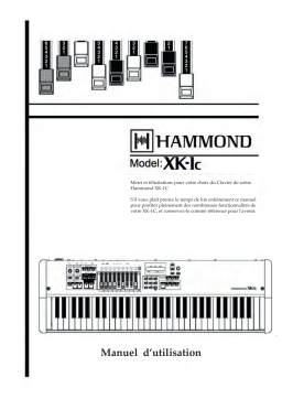 Hammond XK-1c Professional Drawbar-Keyboard Manuel du propriétaire