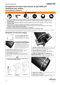 Victaulic Style 809N High-Pressure Coupling Guide d'installation