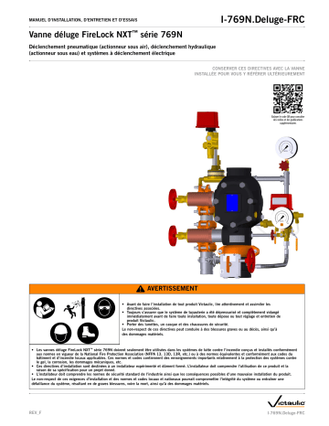 Victaulic Series 769N FireLock NXT™ Deluge Valve Installation manuel | Fixfr