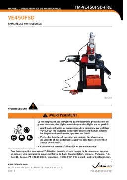 Victaulic VE450FSD Roll Groover Tool Manuel utilisateur