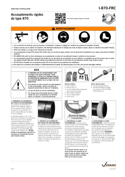 Victaulic Style 870 Rigid Coupling Guide d'installation