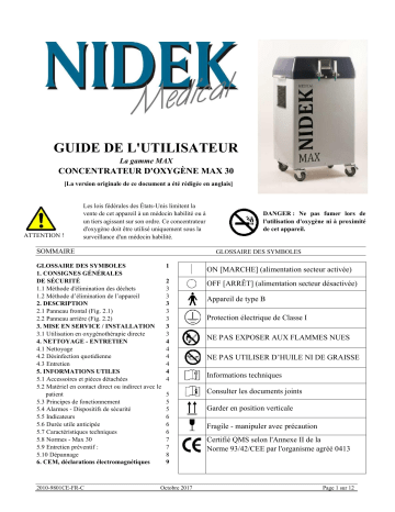 Nidek Medical Max 30 Mode d'emploi | Fixfr