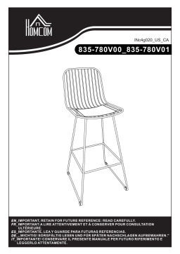 HOMCOM 835-780V00GD Modern Bar Stools Mode d'emploi