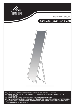 HOMCOM 831-389V80 Full Length Mirror Floor Standing or Wall-Mounted Mode d'emploi