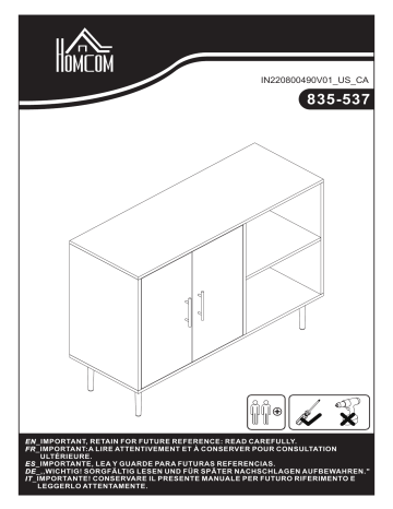 HOMCOM 835-537 Sideboard Storage Cabinet Mode d'emploi | Fixfr